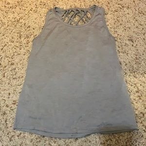 Gray athletic tank
